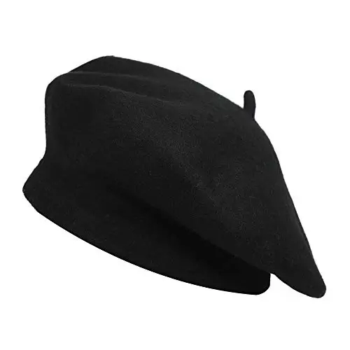ZLYC Wool French Beret Hat Solid Color Beret Cap for Women Girls - 10