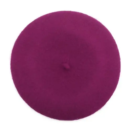 ZLYC Wool French Beret Hat Solid Color Beret Cap for Women Girls - 4