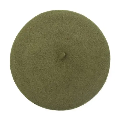 ZLYC Wool French Beret Hat Solid Color Beret Cap for Women Girls - 4