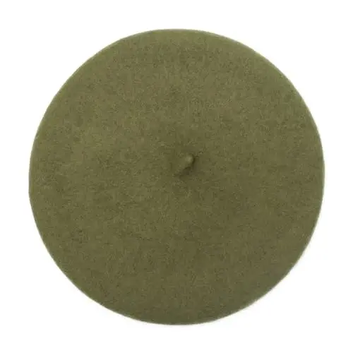 ZLYC Wool French Beret Hat Solid Color Beret Cap for Women Girls - 1