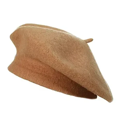ZLYC Wool French Beret Hat Solid Color Beret Cap for Women Girls - 4