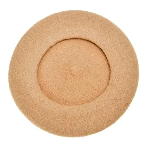 ZLYC Wool French Beret Hat Solid Color Beret Cap for Women Girls - 6