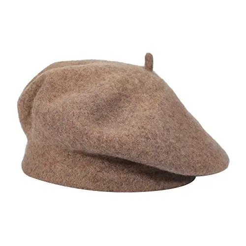 ZLYC Wool French Beret Hat Solid Color Beret Cap for Women Girls 