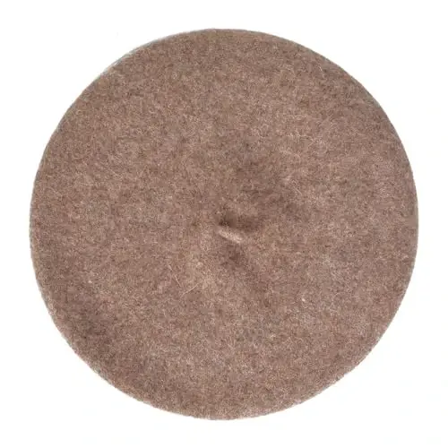 ZLYC Wool French Beret Hat Solid Color Beret Cap for Women Girls 