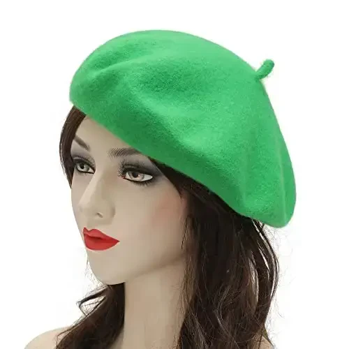 ZLYC Wool French Beret Hat Solid Color Beret Cap for Women Girls - 3