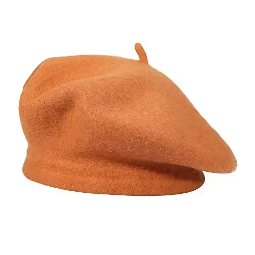 ZLYC Wool French Beret Hat Solid Color Beret Cap for Women Girls - 1