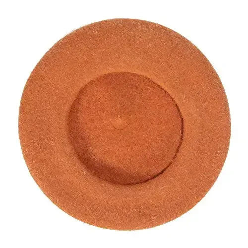 ZLYC Wool French Beret Hat Solid Color Beret Cap for Women Girls - 5