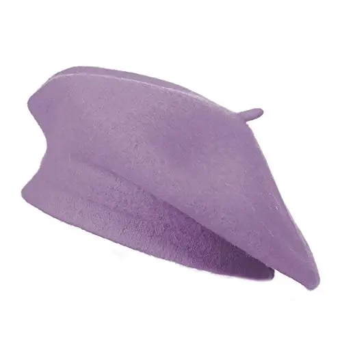 ZLYC Wool French Beret Hat Solid Color Beret Cap for Women Girls - 4