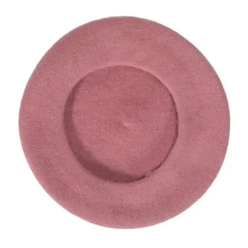 ZLYC Wool French Beret Hat Solid Color Beret Cap for Women Girls 