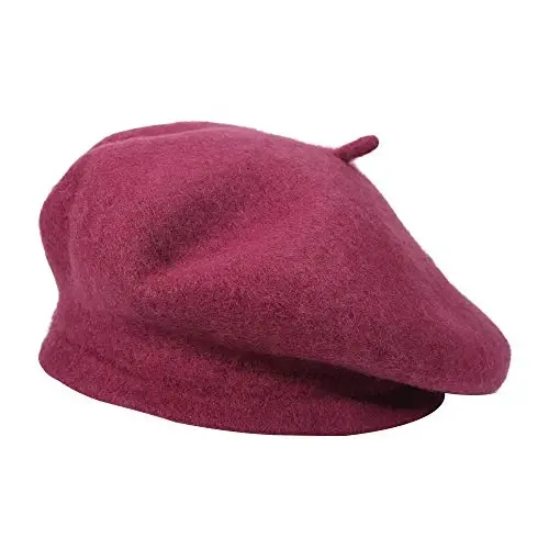 ZLYC Wool French Beret Hat Solid Color Beret Cap for Women Girls 