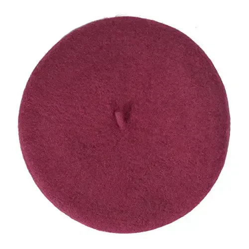 ZLYC Wool French Beret Hat Solid Color Beret Cap for Women Girls - 4