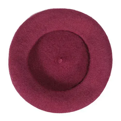 ZLYC Wool French Beret Hat Solid Color Beret Cap for Women Girls - 5