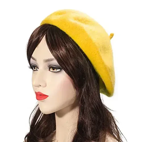 ZLYC Wool French Beret Hat Solid Color Beret Cap for Women Girls - 3