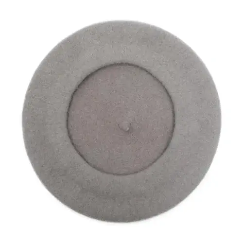 ZLYC Wool French Beret Hat Solid Color Beret Cap for Women Girls - 1