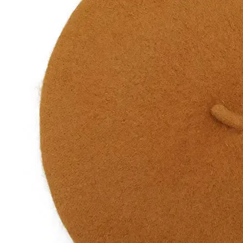 ZLYC Wool French Beret Hat Solid Color Beret Cap for Women Girls - 6