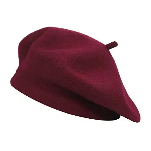 ZLYC Wool French Beret Hat Solid Color Beret Cap for Women Girls - 4