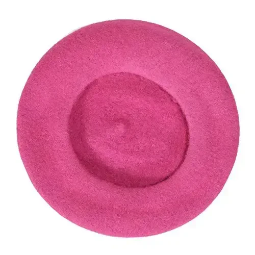 ZLYC Wool French Beret Hat Solid Color Beret Cap for Women Girls - 6