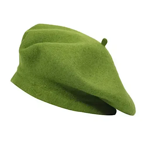 ZLYC Wool French Beret Hat Solid Color Beret Cap for Women Girls - 4
