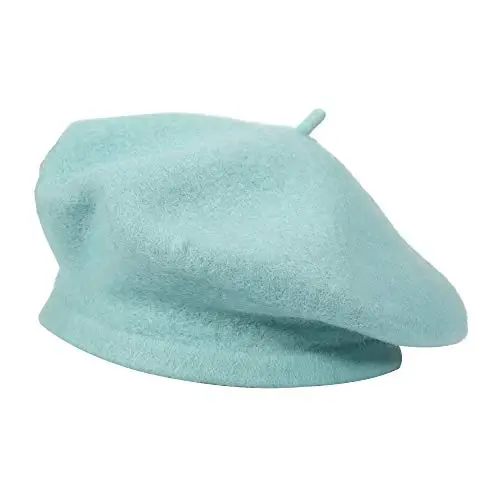 ZLYC Wool French Beret Hat Solid Color Beret Cap for Women Girls - 1