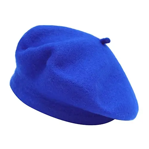 ZLYC Wool French Beret Hat Solid Color Beret Cap for Women Girls - 10