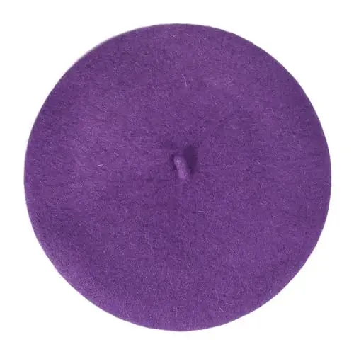 ZLYC Wool French Beret Hat Solid Color Beret Cap for Women Girls - 5