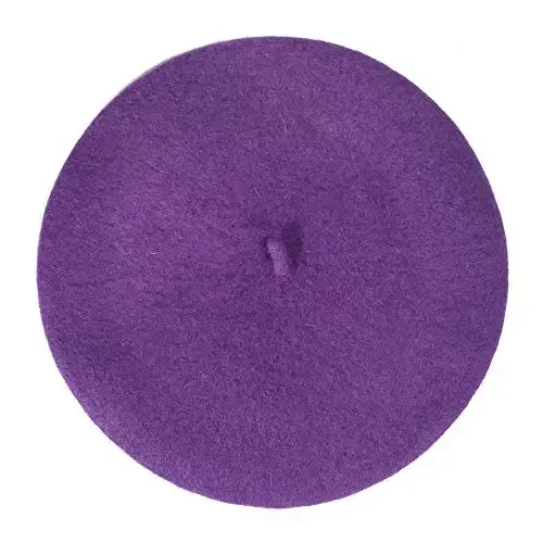 ZLYC Wool French Beret Hat Solid Color Beret Cap for Women Girls - 4