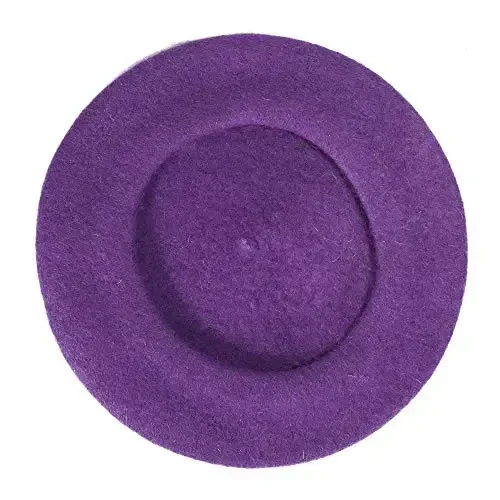 ZLYC Wool French Beret Hat Solid Color Beret Cap for Women Girls - 5