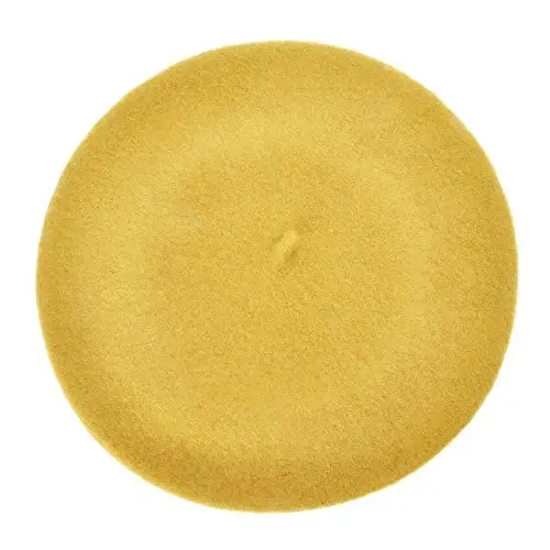 ZLYC Wool French Beret Hat Solid Color Beret Cap for Women Girls - 4