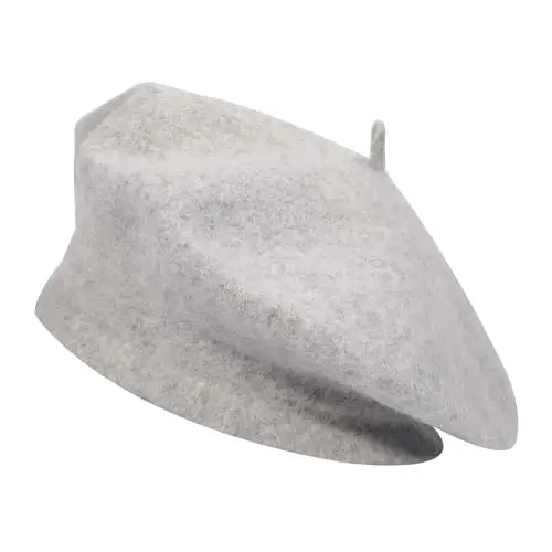 ZLYC Wool French Beret Hat Solid Color Beret Cap for Women Girls - 4
