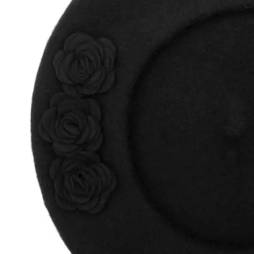 ZLYC Wool French Beret Hat Solid Color Classic Artist Cap for Women | soft warm,Parisian café daily styling, office blazer workwear, city travel photo shoot,festival vintage party artist costume - 5