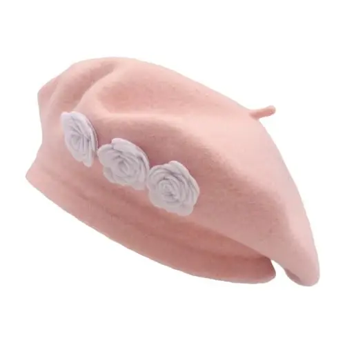 ZLYC Wool French Beret Hat Solid Color Classic Artist Cap for Women | soft warm,Parisian café daily styling, office blazer workwear, city travel photo shoot,festival vintage party artist costume - 1
