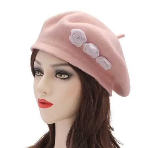 ZLYC Wool French Beret Hat Solid Color Classic Artist Cap for Women | soft warm,Parisian café daily styling, office blazer workwear, city travel photo shoot,festival vintage party artist costume - ZLYC (1)