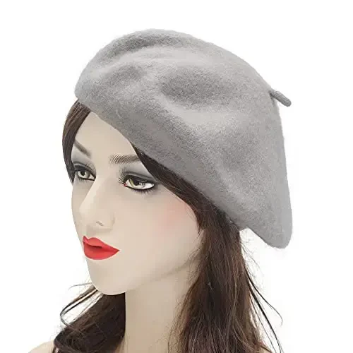ZLYC Wool French Beret Hat Solid Color Beret Cap for Women Girls - 3
