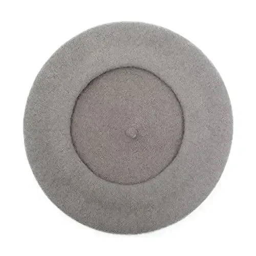 ZLYC Wool French Beret Hat Solid Color Beret Cap for Women Girls - 5