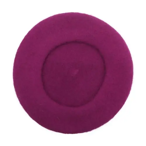ZLYC Wool French Beret Hat Solid Color Beret Cap for Women Girls - 5
