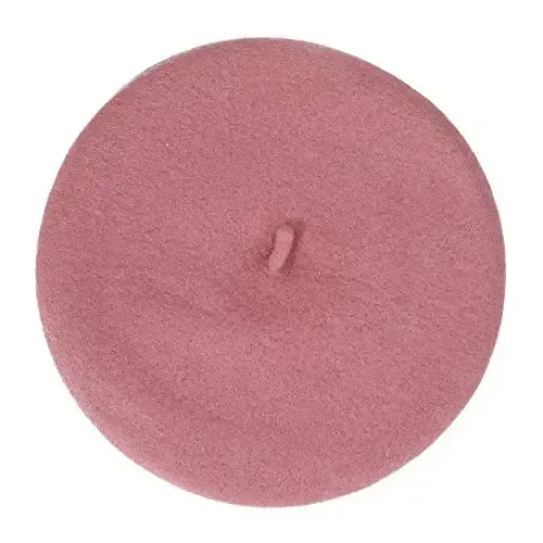 ZLYC Wool French Beret Hat Solid Color Beret Cap for Women Girls - 4