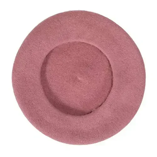 ZLYC Wool French Beret Hat Solid Color Beret Cap for Women Girls - 5