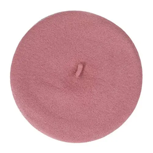 ZLYC Wool French Beret Hat Solid Color Beret Cap for Women Girls - 4