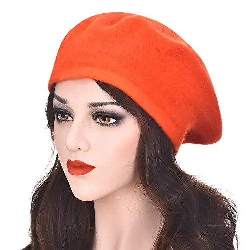 ZLYC Wool French Beret Hat Solid Color Beret Cap for Women Girls - 2
