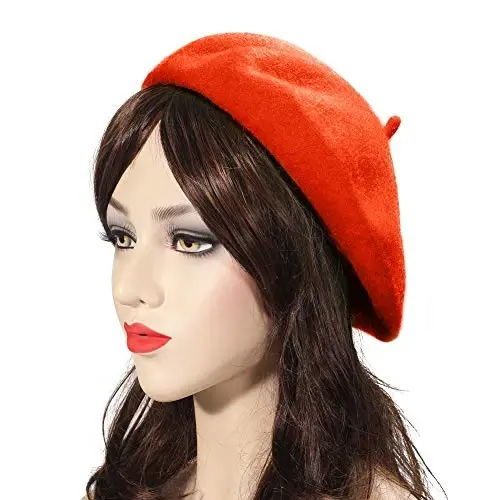 ZLYC Wool French Beret Hat Solid Color Beret Cap for Women Girls - 3