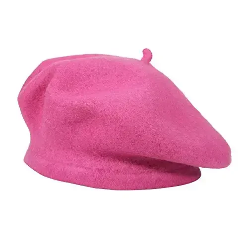 ZLYC Wool French Beret Hat Solid Color Beret Cap for Women Girls - 4