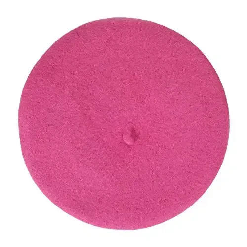 ZLYC Wool French Beret Hat Solid Color Beret Cap for Women Girls - 5