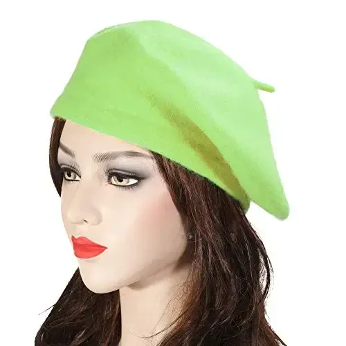 ZLYC Wool French Beret Hat Solid Color Beret Cap for Women Girls - 2