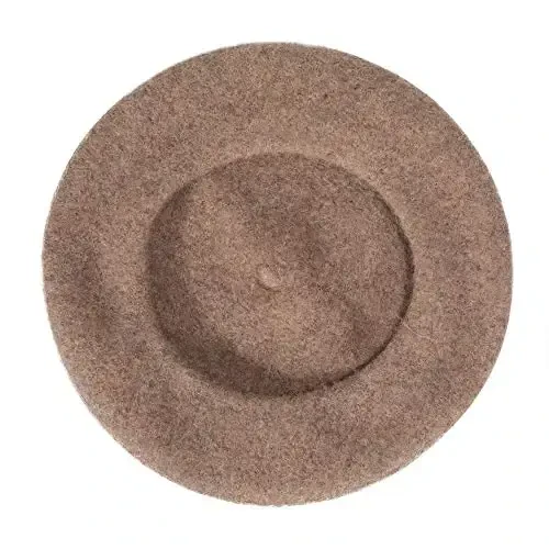 ZLYC Wool French Beret Hat Solid Color Beret Cap for Women Girls - 5