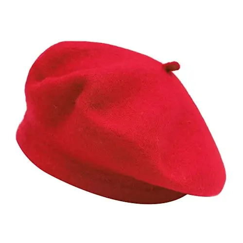 ZLYC Wool French Beret Hat Solid Color Beret Cap for Women Girls - 1
