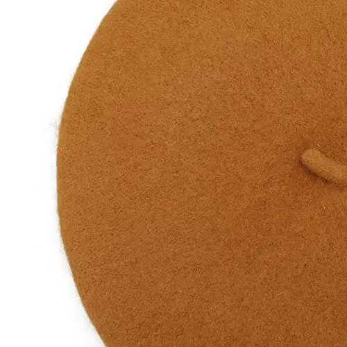 ZLYC Wool French Beret Hat Solid Color Beret Cap for Women Girls - 6