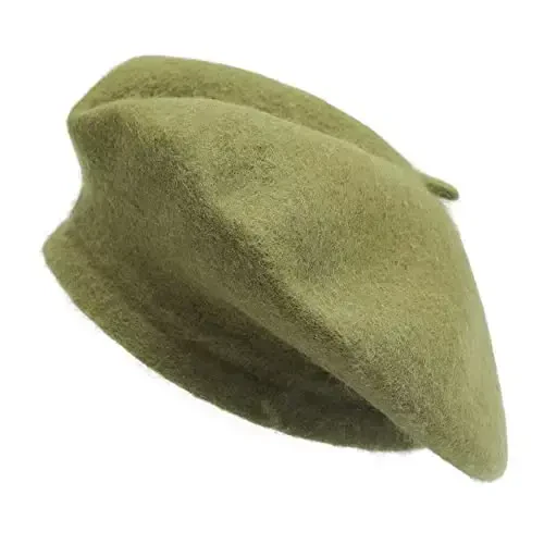 ZLYC Wool French Beret Hat Solid Color Beret Cap for Women Girls 