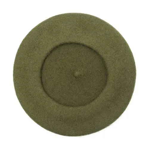 ZLYC Wool French Beret Hat Solid Color Beret Cap for Women Girls - 5