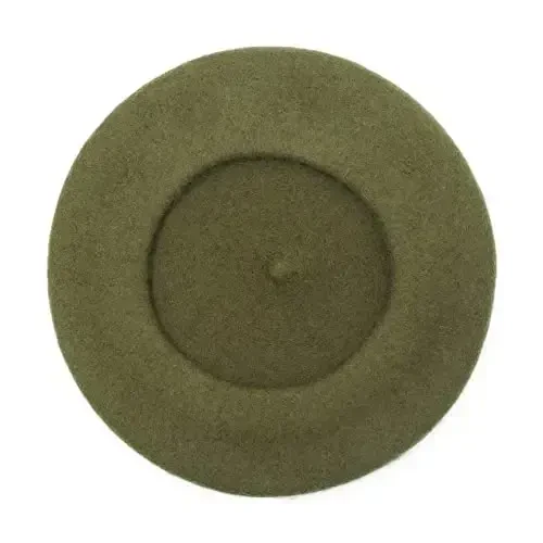 ZLYC Wool French Beret Hat Solid Color Beret Cap for Women Girls - 5