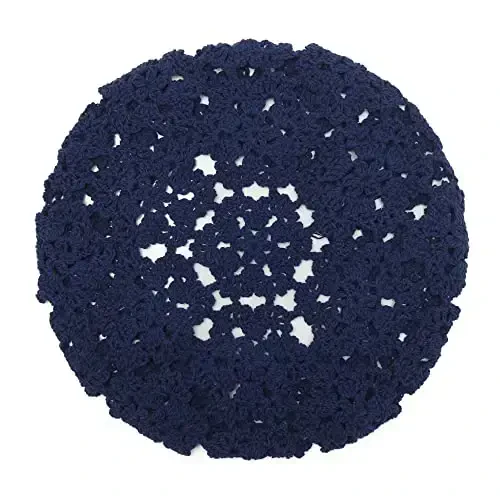 ZLYC Женщины Хлопок Slouchy Crochet Берет Ручной Работы Вырез Цветочные Шапочки Берет - 5